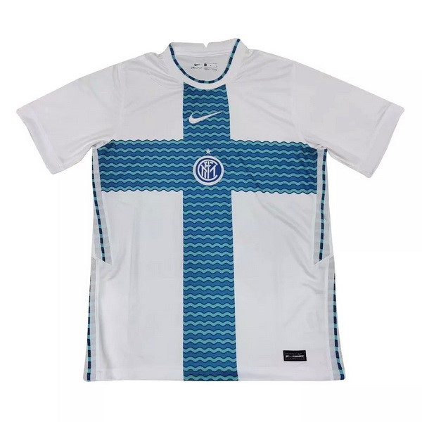 Trainingsshirt Inter Milan 2021-22 Weiß Blau Fussballtrikots Günstig